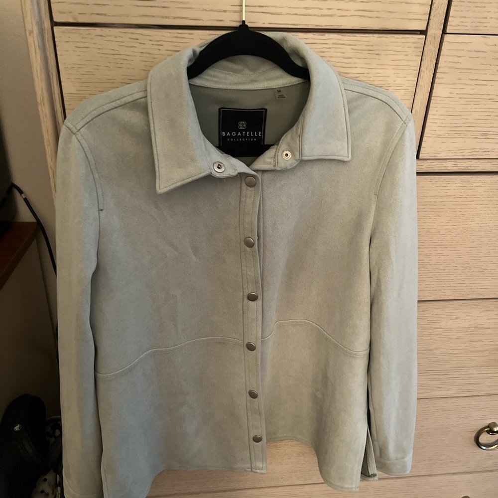 Bagatelle Women's Soft Gray Leather Jacket